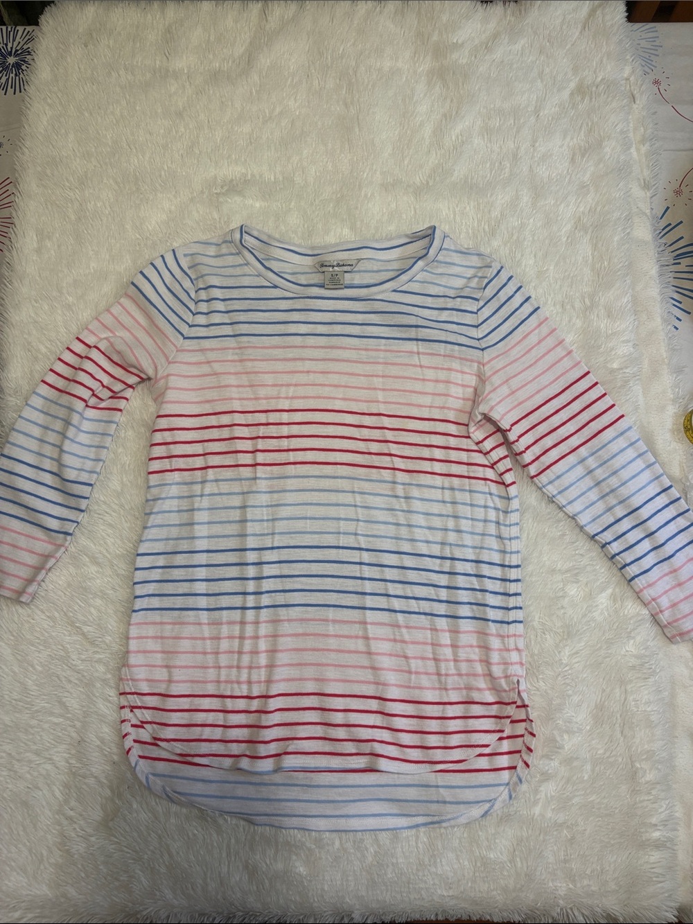 Ladies TOMMY BAHAMA long sleeve striped t shirt